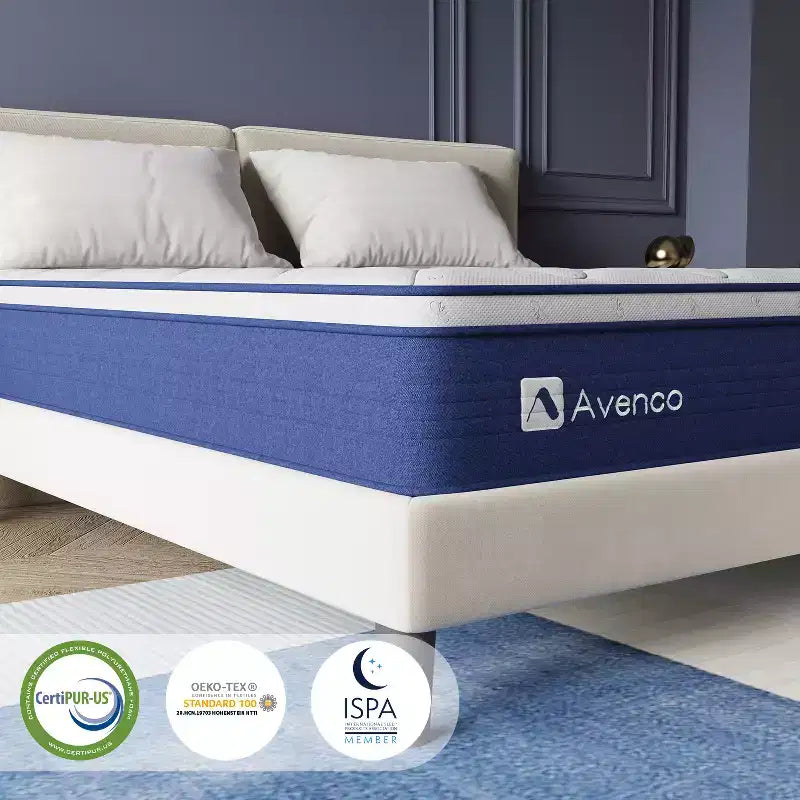 Materasso Ibrido Medio da 10 pollici in Scatola, Singolo – Memory Foam e Molle Insacchettate