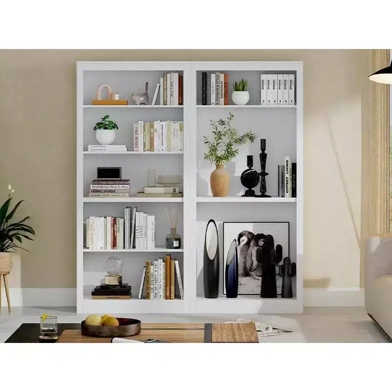 Libreria Alta 71", 5 Ripiani Aperti, Profondità Ridotta 15.55", Sicura con Anti-ribaltamento, Espositore Moderno per Camera da Letto, Soggiorno, Ufficio