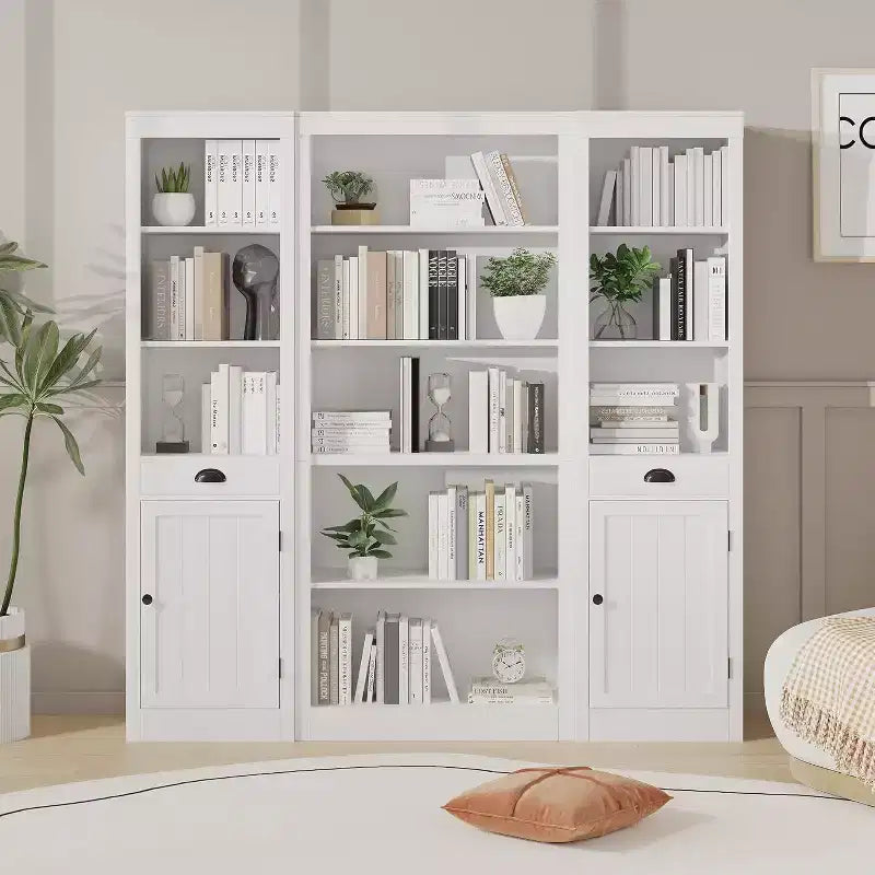 Libreria Alta 71", 5 Ripiani Aperti, Profondità Ridotta 15.55", Sicura con Anti-ribaltamento, Espositore Moderno per Camera da Letto, Soggiorno, Ufficio