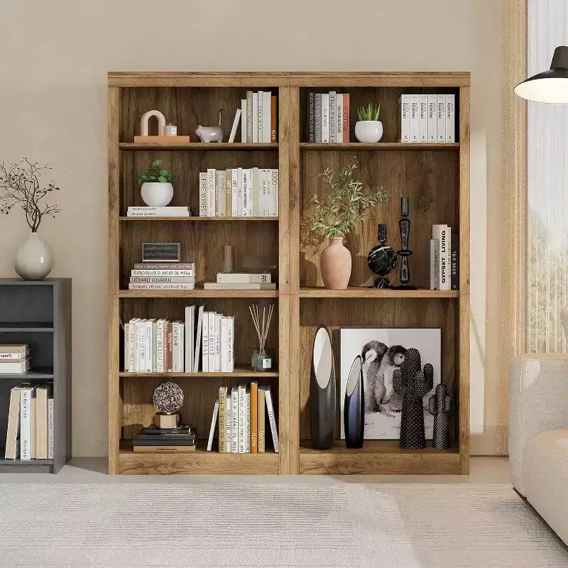 Libreria Alta 71", 5 Ripiani Aperti, Profondità Ridotta 15.55", Sicura con Anti-ribaltamento, Espositore Moderno per Camera da Letto, Soggiorno, Ufficio