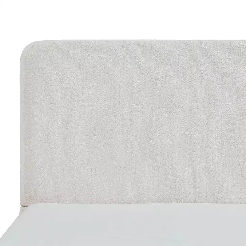 Letto a piattaforma moderno rivestito in ciniglia con testiera alta, Queen/King