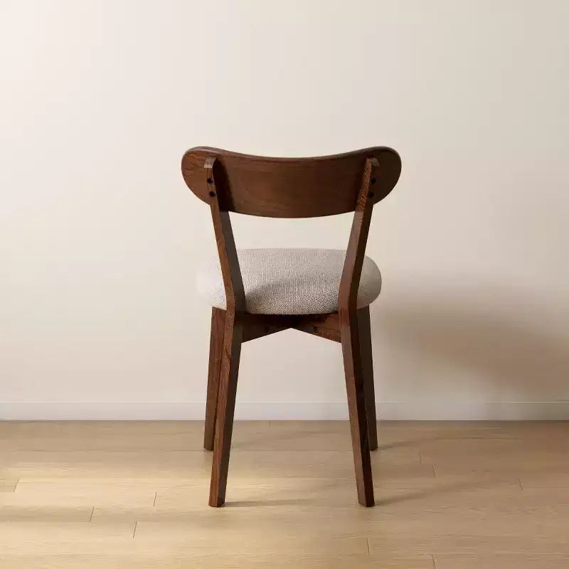 Sedie da pranzo moderne con seduta imbottita, sedie da cucina senza braccioli in legno massello