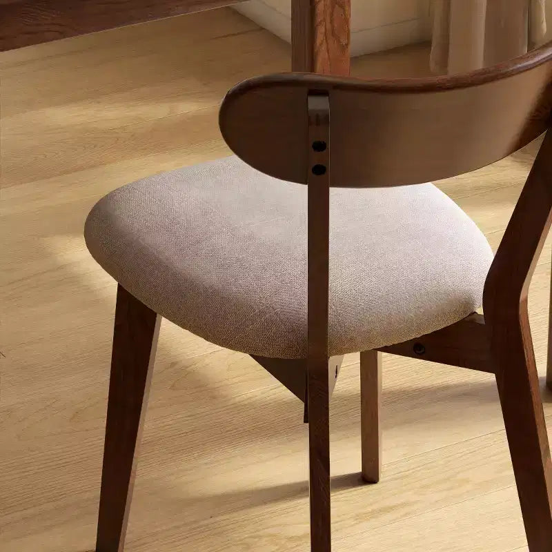 Sedie da pranzo moderne con seduta imbottita, sedie da cucina senza braccioli in legno massello
