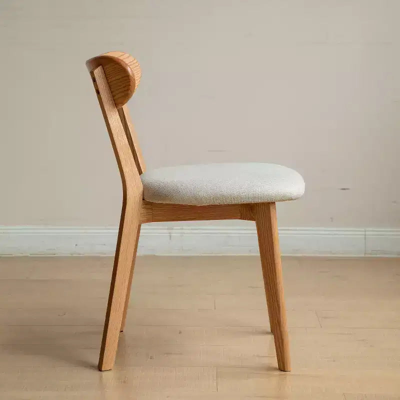 Sedie da pranzo moderne con seduta imbottita, sedie da cucina senza braccioli in legno massello