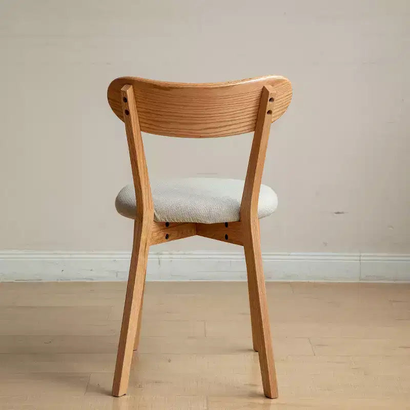 Sedie da pranzo moderne con seduta imbottita, sedie da cucina senza braccioli in legno massello