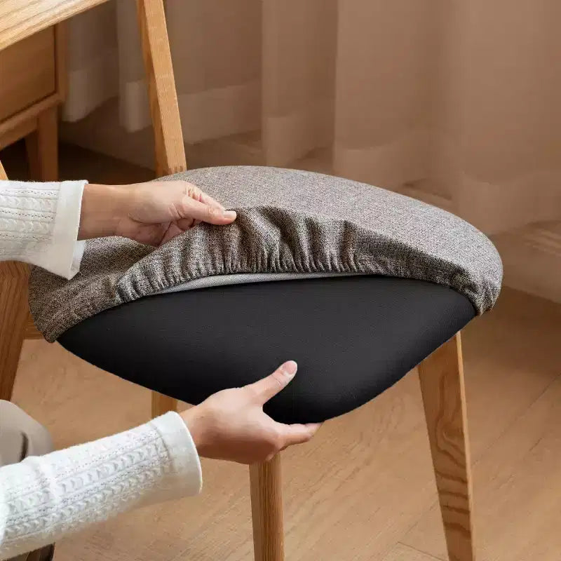 Sedie da pranzo moderne con seduta imbottita, sedie da cucina senza braccioli in legno massello