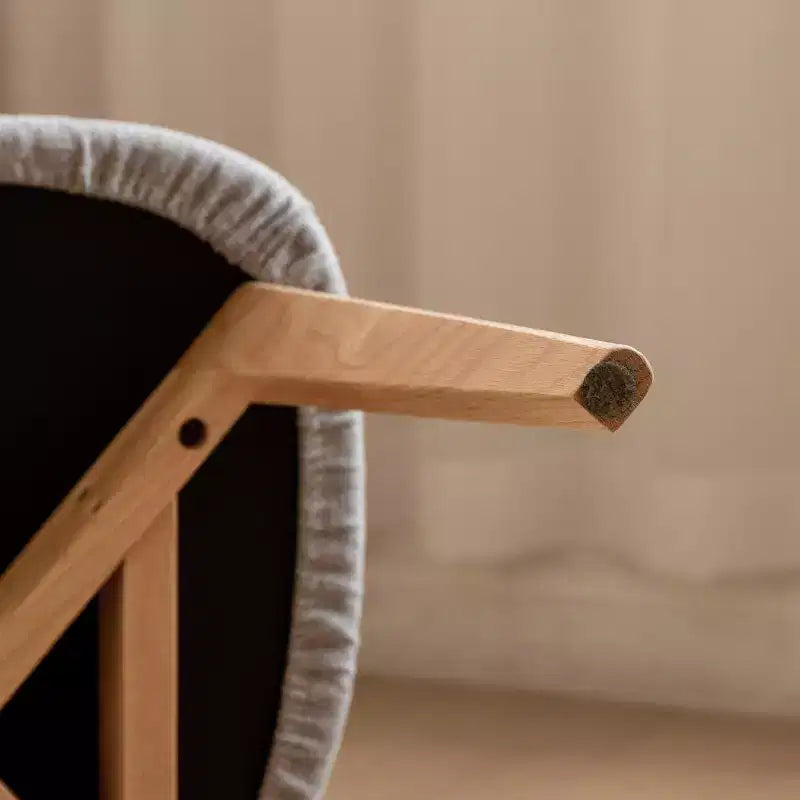 Sedie da pranzo moderne con seduta imbottita, sedie da cucina senza braccioli in legno massello