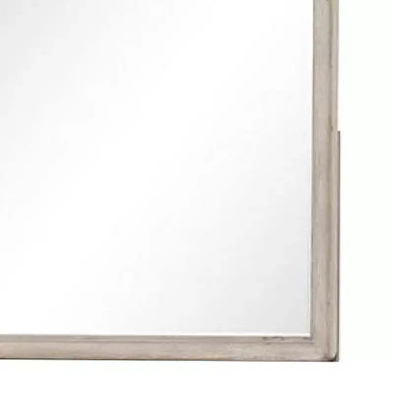 Specchio per cassettiera Royal Hampton, vetro molato, legno massello rovere marrone, 34x45