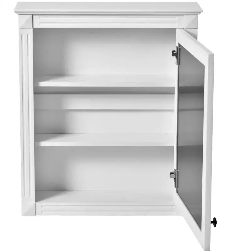 Mobiletto da bagno a parete con specchio e ripiano regolabile, 24" x 27"