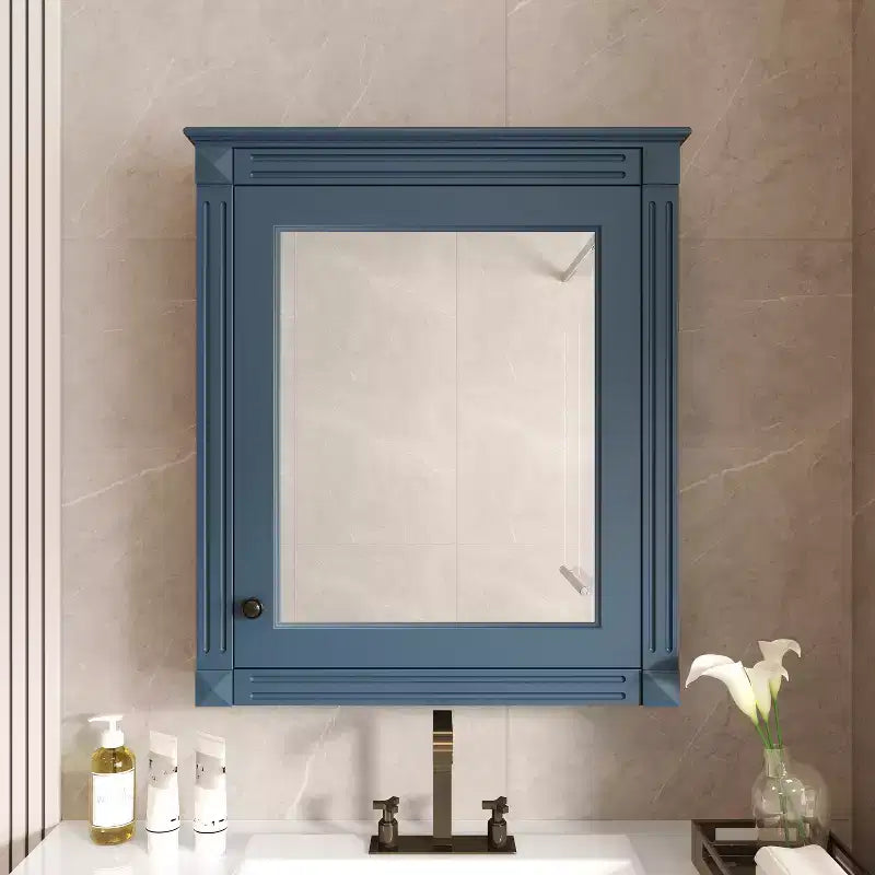 Mobiletto da bagno a parete con specchio e ripiano regolabile, 24" x 27"